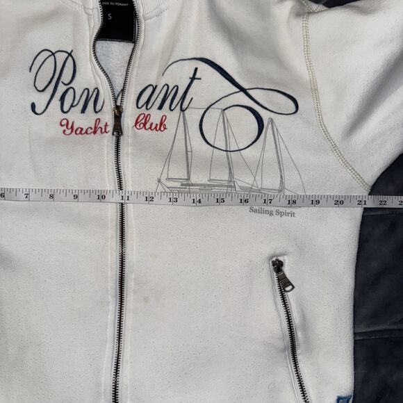 Compagnie Du Ponant Full Zip Yacht Club Nautical White Jacket Embroidery Sz S - Picture 9 of 12